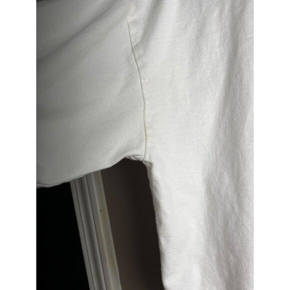 Forever 21 Cotton White Top Crop Drawstring Hem Casual Layering Gym Womens S - Picture 6 of 7